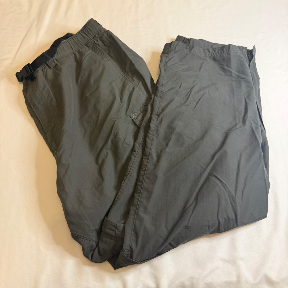 REI Sahara Convertible Cargo Hiking Pants Mens XXL x 30 Grey Nylon UPF 50+
